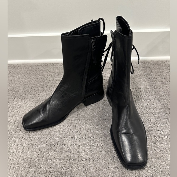 Sam Edelman Black Ankle Booties with Lace-Up Detail - Picture 11 of 11